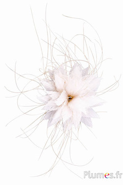 Bijou pour cheveux - Ø 15 cm - crème